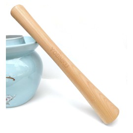 16"Heavy Cabbage Pounder Natural Beech Wood for Fermentation Crocks and Mason Jars Sauerkraut pounder/Tamper for Packing Down Fermented Foods like Kimchi