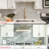 Yipscazo 10 Sheets Peel and Stick Stone Metal Tile Backsplash,
