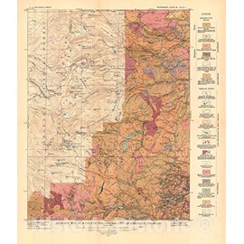 Historic Pictoric Map : Economic Geology of Gilpin County and Adjacent Parts of Clear Creek and Boulder Counties, Colorado, 1917 Cartography Wall Art : 24in x 30in