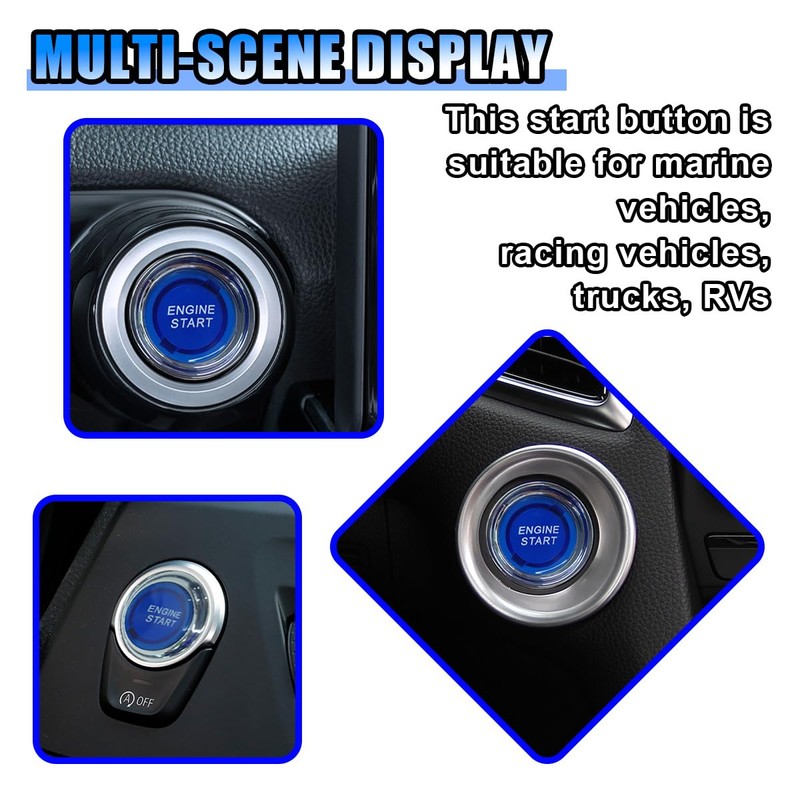 12V DC 50A Car Engine Ignition Switch, Engine Push Button