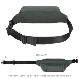 Ryaco Bum Bag Waist Bag Sports for Men and Women Waterproof Stylish Nylon Small Unisex Hip Bum Waist Fanny Pack for Outdoor Travel Hiking Dog Training, gray, m