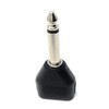 DRUT 1pcs. 6.35mm Mono Jack to 2 x 3.5mm Mono