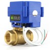 U.S. Solid Motorized Ball Valve- 1/2" Brass Ball Valve with