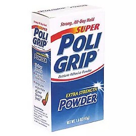 Super Poligrip Extra Strength Denture Adhesive Powder - 1.6oz