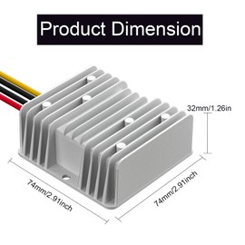 DC 48V 36V to12V Step Down Converter 20A 240W Golf Cart Voltage Reducer Regulator with Fuse and Wire Terminals Power Supply Transformer Module for Scooters Trucks