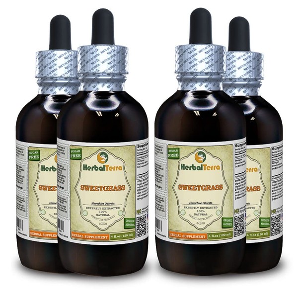 Sweetgrass (Hierochloe odorata) Tincture, Dried Braids Liquid Extract (Brand Name: