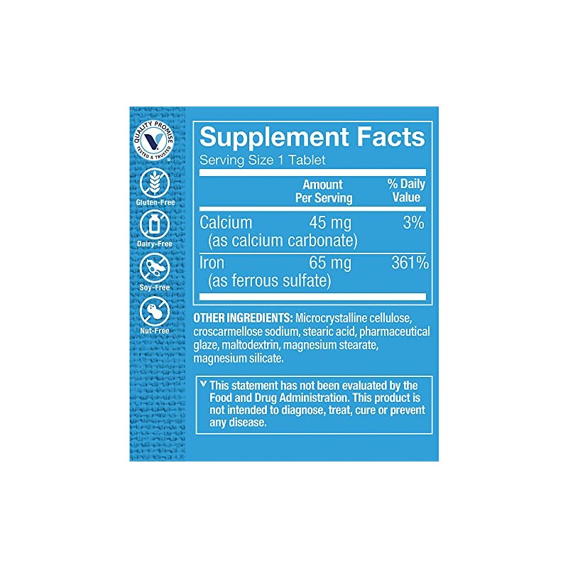 The Vitamin Shoppe Iron 65 MG - Red Blood Cell