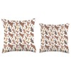 Cow Print Animal Pattern Mixed Brown Throw Pillow