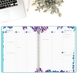 AT-A-GLANCE 2026 Appointment Book Planner, Weekly & Monthly, 8.5" x 11", Hourly, Large, Wild Washes, Teal (523-905-26)