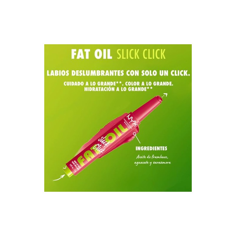 NYX Fat Oil Slick Click Brillo Labial, Tono In a