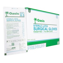 American Health Service Powder Free Latex Surgical Gloves, Size 8.5, 50 Pairs/Box