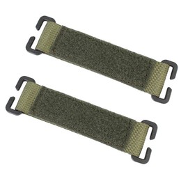 2 Pack Molle Patches Attachment Molle Strips Patches Display Tactical Modular Badge Loop Panel Board Adapter for Military Tactical Backpack Day Assault Pack Molle Bag Pouch (Green)