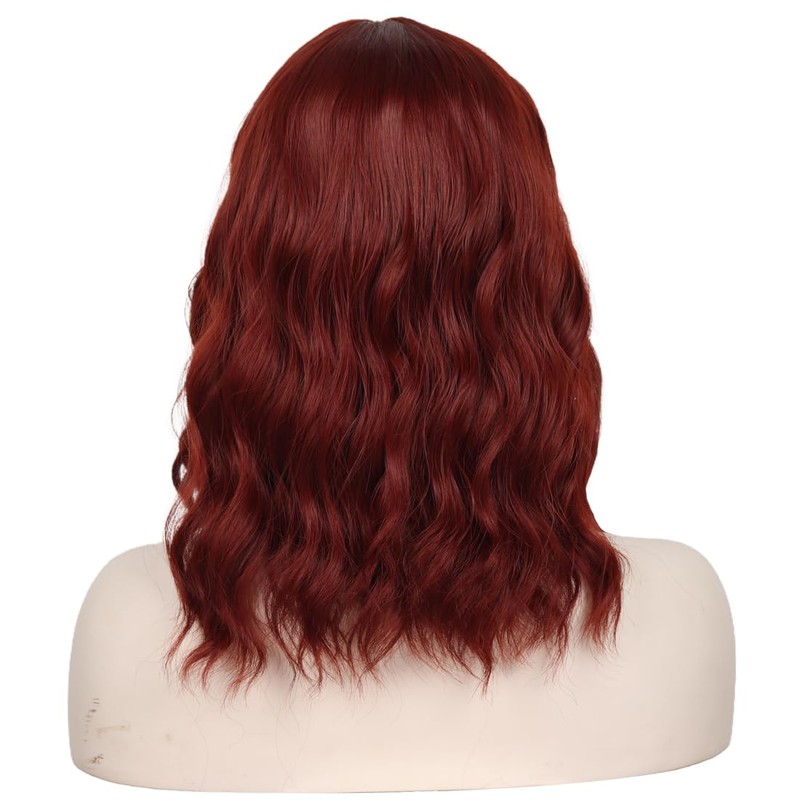 Short 14 Inches Pastel Wavy With Air Bangs Bob Cosplay