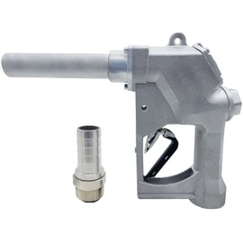 BORRITT 1-1/2" 1.5" Inch NPT Automatic Shut-Off Fuel Nozzle,Fuel Hose Barbed Swivel,Big Flow Rate 53 GPM,Heavy Duty Fuel Transfer Pump Gas Diesel Nozzle,3-Notch Hold Open Clip,working pressure 44PSI