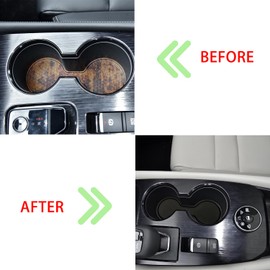 LOCOY Center Console Liner for Nissan Rogue Accessories 2021 2022 2023 2024, Cup Holder Mat, Door Pocket Pad, Coaster Trim, Non-Slip Dust Interior, Custom Rubber Decoration Insert (17 Pcs, Black Trim)