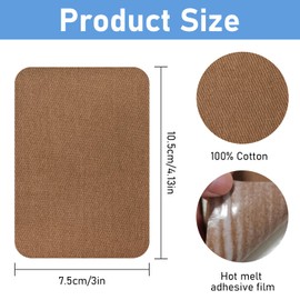12Pcs Fabric Repair Patches, Iron-on Patches Inside & Outside for Clothing, Premium Quality Patches with Strongest Glue, Size 3" by 4-1/4" (7.5 cm x 10.5 cm) Mix Colors 3