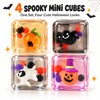 Halloween Sensory Squeeze Cubes 4-Pack, Mini Slow-Rebound Ice Cube Toys