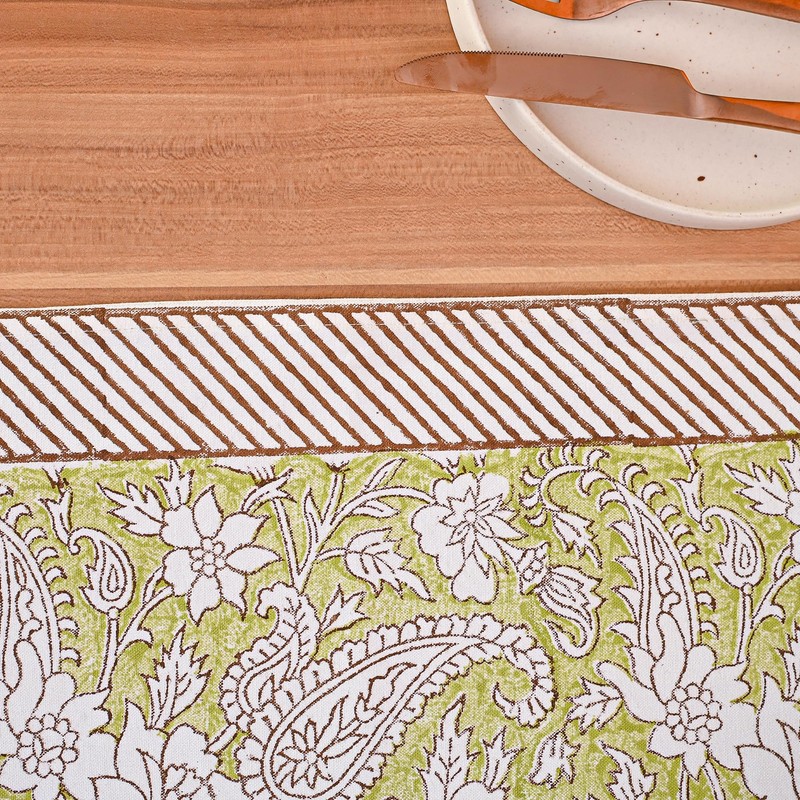 Perilla Home - Camino de mesa rectangular con estampado de