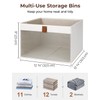 StorageWorks Closet Storage Bins, Large Storage Baskets with Clear Window
