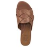 Naturalizer Womens Morena Slide Sandal English Tea Brown Leather 8