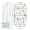 Yoofoss Pack of 2 Baby Fitted Sheets Microfibre Mattress Topper