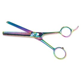 Classic Products Michel Tisserand's Plasma Coated Diamond Grooming Shears for Pets, 7" Thinning -46 Teeth