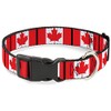 Buckle-Down PC-W30367-NM Dog Collar Plastic Clip Buckle, 1/2"x9"-15", Canada Flags