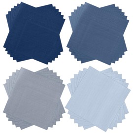 Layhit 100 Pcs Cocktail Napkins Disposable Beverage Napkins Square Paper Dessert Tissue for Wedding Birthday Holiday Party Supplies(Dusty Blue,5 x 5 Inch)