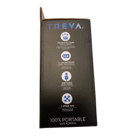 Airflow Treva 5" Aromatherapy Diffuser Fan - 2 Speed Air Flow - Faux Wood Design with...