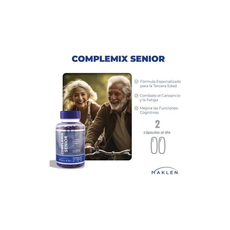 Multivitaminico 60 + Senior | 140 Softgels | Maklen Sabor