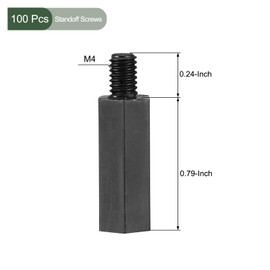 YOKIVE Pack of 50 M3 Standoff Screws Nylon Hexagonal PCB Spacers with High Insulation Effect Hold Height Uniform Large for Motherboard (Black 30 mm + 6 mm)