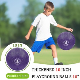 LOYNYE 10 Inch Dodgeball Balls Playground Ball Kickball, Dodge Ball for Kids, Kickballs Handball for Indoor Outdoor Games Four Square Balls, Includes Pump