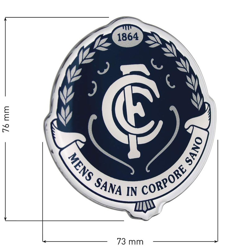 Fan Emblems Carlton Blues Lensed Chrome AFL Supporter Logo