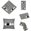 Tablecloth, table runner, cushion cover, embroidery, appliqué, sheep, grey, white