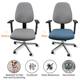 AIMALL Versatile Stretch Jacquard Dining Chair Seat Covers | Removable & Machine Washable Slipcover | Perfect Furniture Protection for Home & Office Chairs | 14.17-18.11 x 14.17-18.11 Inches