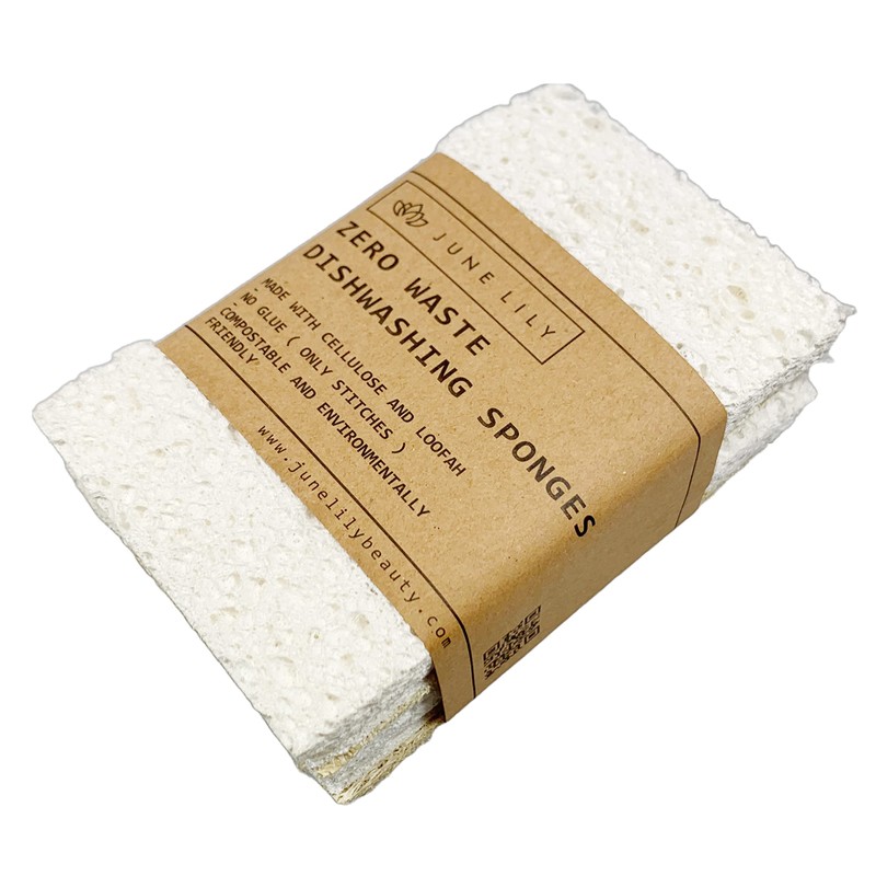 June Lily Natural Kitchen Dish Sponge Vegan Plant-Based for Dish