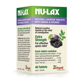 Nu-Lax Natural Laxative Senna & Prunes Extra Strength Tab X 40