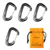 Hawk Zing Aluminum Alloy Carabiner Set of 4 Locking Hooks