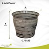 Robert Allen by Headwind - Ironstone Vanhorne Glazed Metal Planter
