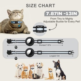 Cat Collars with Bells and airtag Holders (8 Collars + 2 Airtag Holders (Double Value Pack))