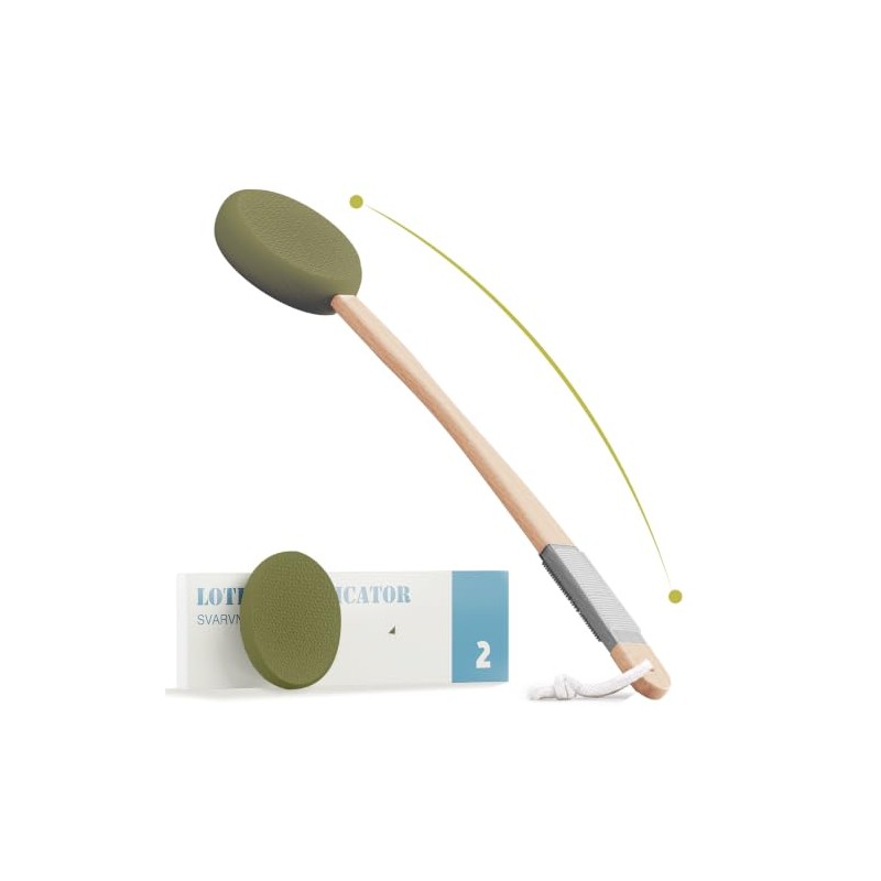 Svarvns Lotion Applicator for Back, 17" Long Handle with 2