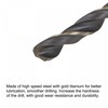 sourcing map 5 Pcs High Speed Steel Hex Shank Twist