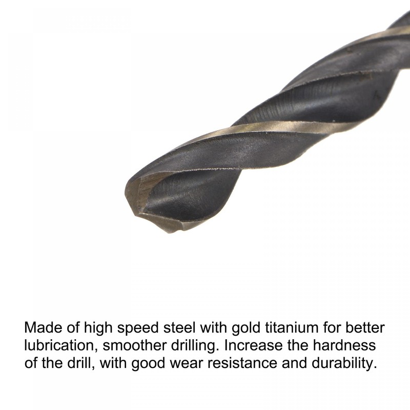 sourcing map 5 Pcs High Speed Steel Hex Shank Twist