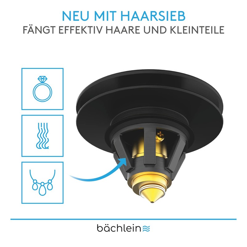 Bächlein Universal Pop Up Sink Plug – Drain Strainer in