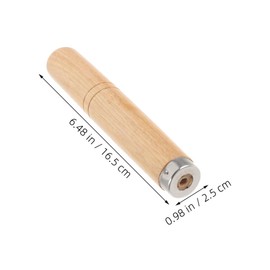 Ciieeo 2pcs Wooden Spatula Handles Ergonomic Replacement for Pots and Pans Solid Wood Grip for Safe Cooking Fit Kitchen Accessory