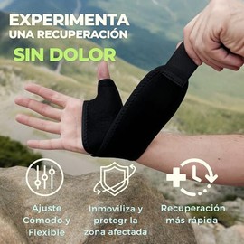 SEVEN MINE Muñequera Boomerang con Soporte en el Pulgar (Talla Universal - Ambidiestra) Ferula