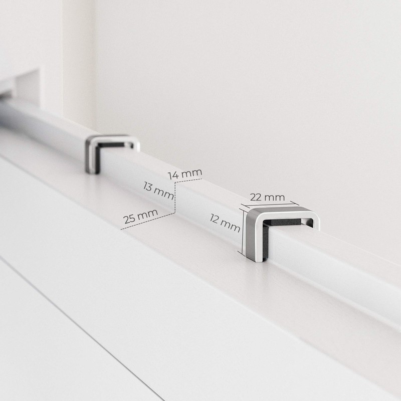 SONGMICS JJC901E01 Set of 2 Silver Steel Door Hooks for