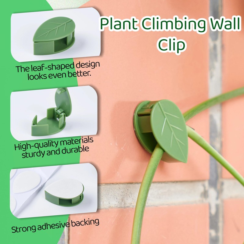 CIQIYO 30/60/100PCS Plant Climbing Wall Fixture Clips,Invisible Wall Plant Vines