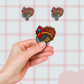 TCHARIRY Turkey Shoe Charms - Autumn & Thanksgiving Decoration Charms Gift for Boys Kids Teens and Adults - Set of 2 (C1)