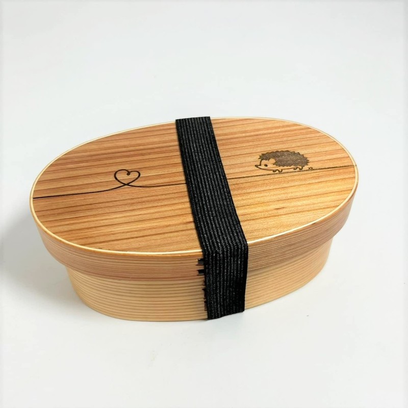 glow-from-within Crown Bento Box Wood Grain 400ml Design Tie –